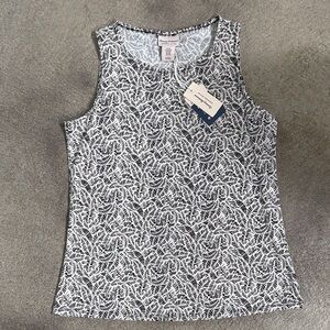 Women’s Tommy Bahama tank top Black and White Patterned Top